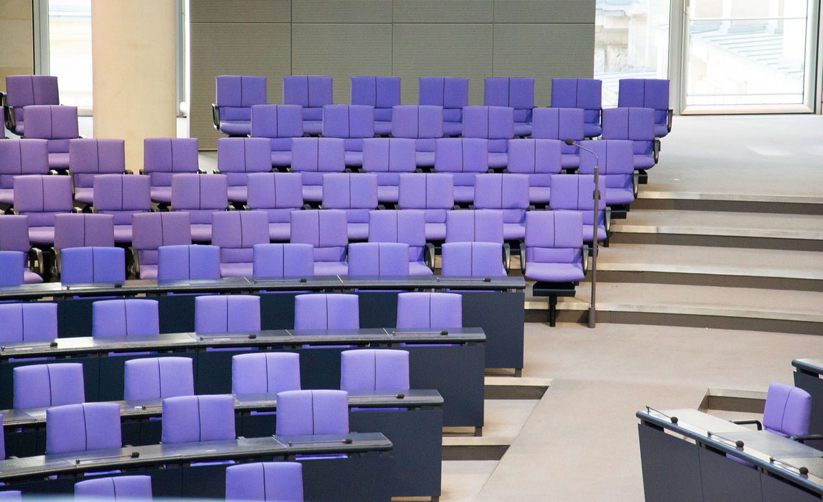 Stühle im deutschen Bundestag